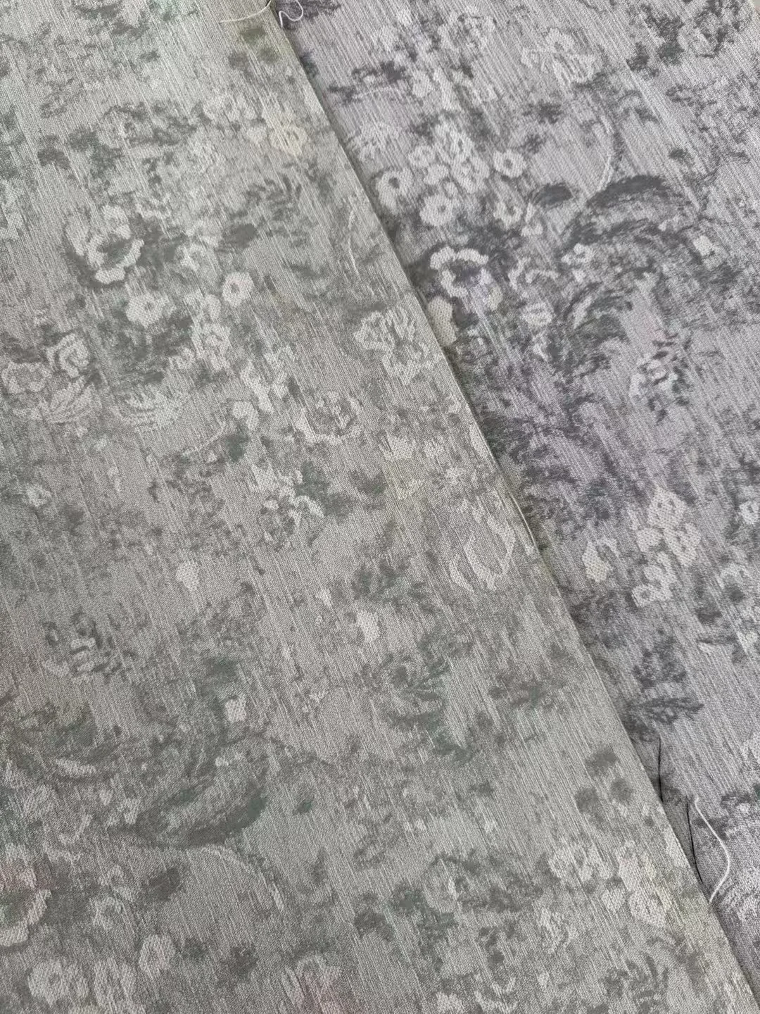 Decorative jacquard blackout fabric in grey