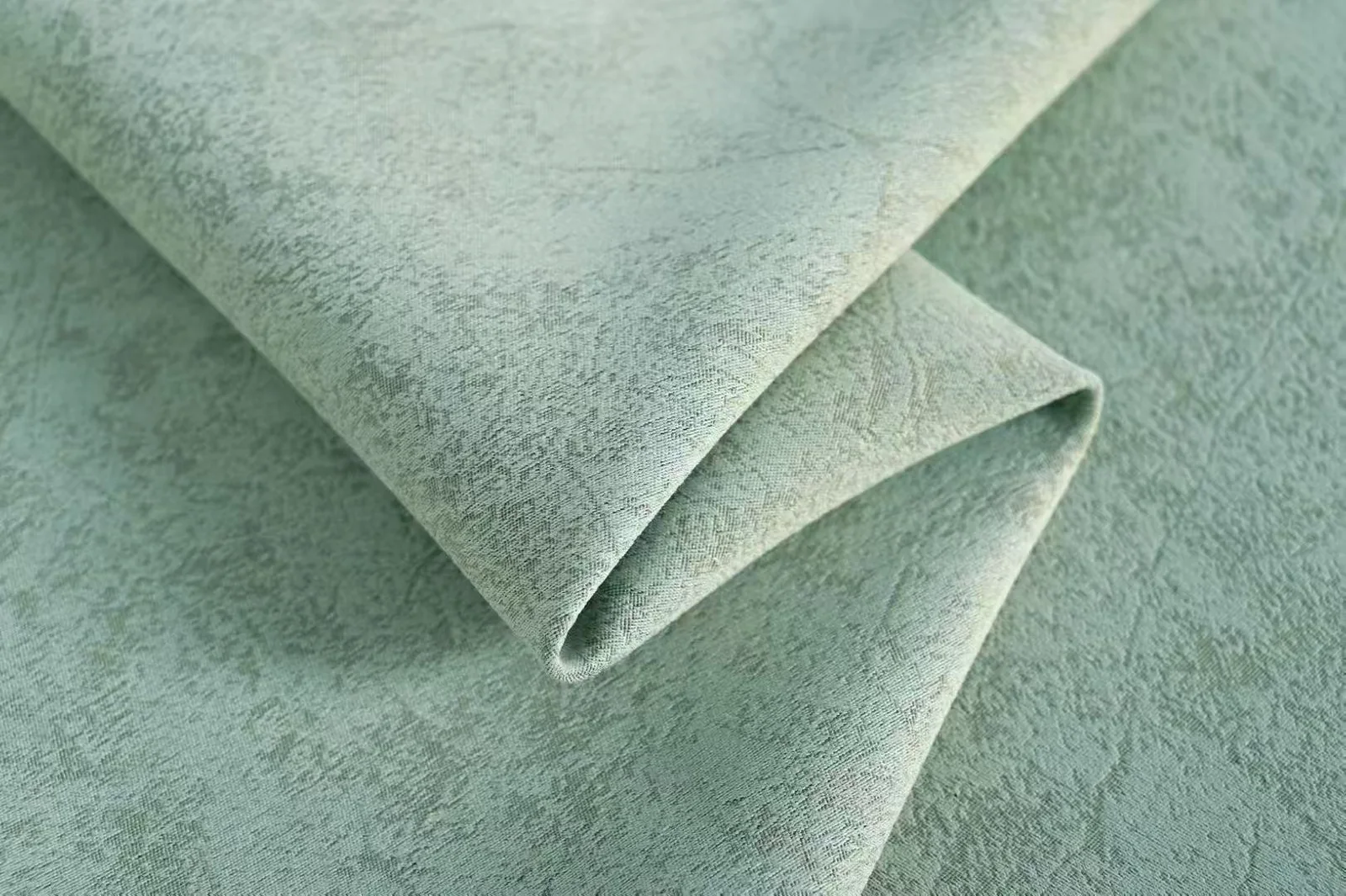 Aqua textured curtain fabric